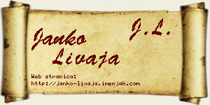 Janko Livaja vizit kartica
